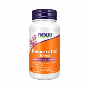 NOW Natural Resveratrol 50 mg, 60 капсул