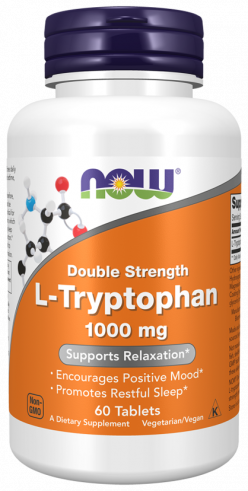 NOW L-Tryptophan 1000 mg, 60 таблеток