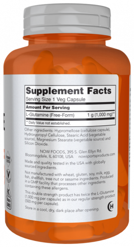NOW L-Glutamine 1000 mg, 120 капсул